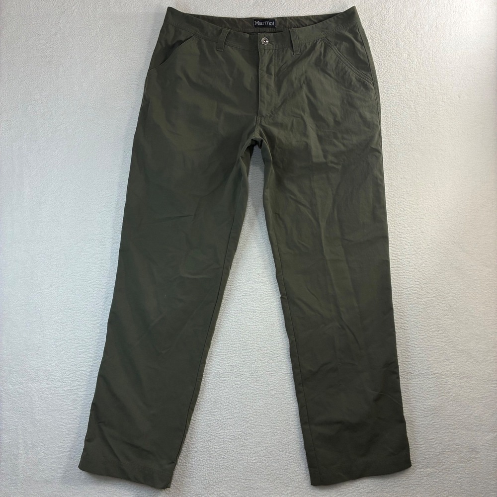 Marmot‎ Hiking Pants Men 36x31 Green Hiking Outdoor Cargo Lightweight Gorpcore
